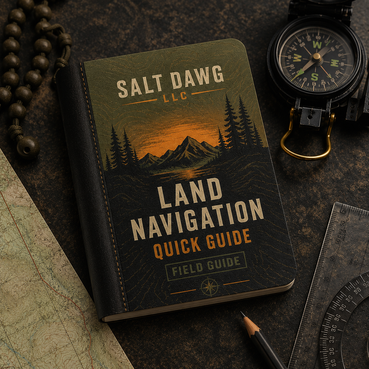 Concept image of the Salt Dawg Land Navigation Quick Guide.
