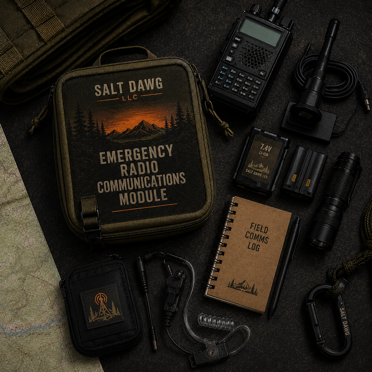 Concept image of the Salt Dawg Emergency Radio Communications Module.