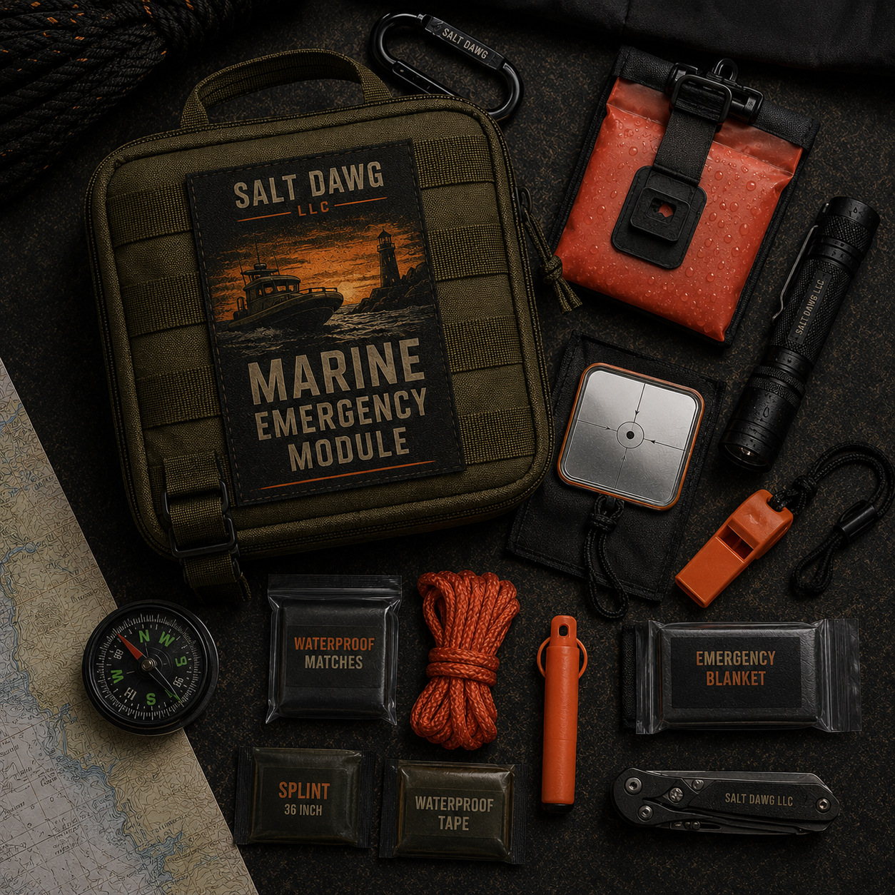 Concept image of the Salt Dawg Marine Emergency Module.